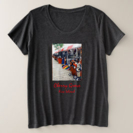 さくらんぼグローブプライドワゴンレディースプラスサイズTシャツ プラスサイズTシャツ