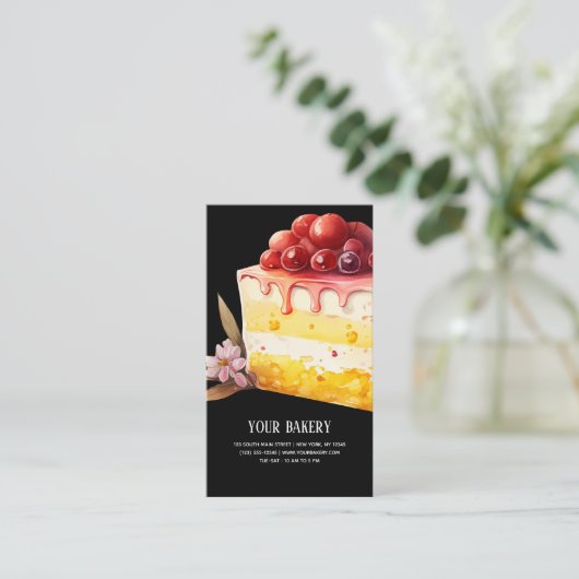 さくらんぼケーキ名刺 名刺 (スタンド正面)