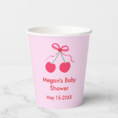さくらんぼコケットガールベビーシャワー 紙コップ (裏面)