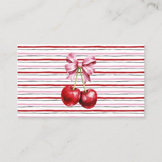 さくらんぼコケットキャンディースシャワーゲームカードの数 プレイスカード (裏面)