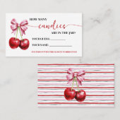 さくらんぼコケットキャンディースシャワーゲームカードの数 プレイスカード (正面/裏面)