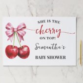 さくらんぼコケット赤ちゃんシャワー涙遠くにランチョンマット ペーパーパッド (インサイチュ)