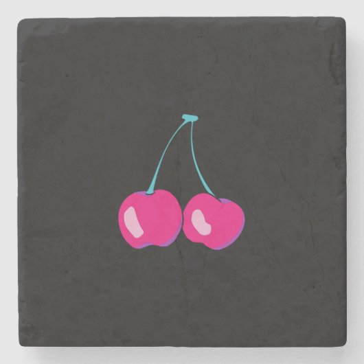 さくらんぼコースター ストーンコースター (正面)