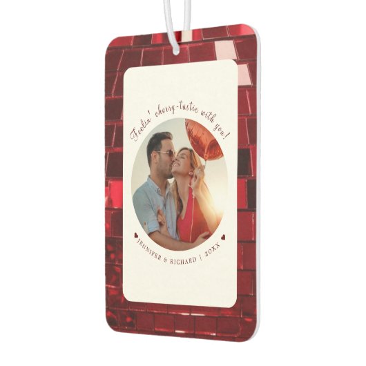 さくらんぼコードパーソナライズされた化バレンタインデー カーエアーフレッシュナー (左)