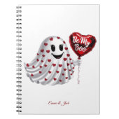 さくらんぼコード化バレンタインデーのカスタマイズ可能なノートブック ノートブック (正面)