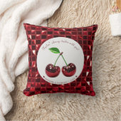 さくらんぼコード化バレンタインデーカスタム クッション (ブランケット)