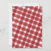 さくらんぼシンプルフルーツピンク赤ベビーシャワー 招待状 (裏面)