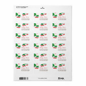 さくらんぼシンプル差出人住所ラベル ラベル (フルシート)