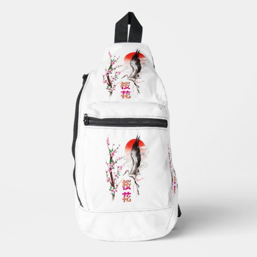 さくらんぼジャパンパステル桜 スリングバッグ (正面)