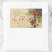 さくらんぼジャムまたは缶詰 長方形シール (バッグ)