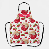 さくらんぼジャムオールオーバープリントエプロン エプロン (正面)