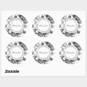 さくらんぼジャムスケッチラモダンベル ラウンドシール (シート)