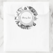 さくらんぼジャムスケッチラモダンベル ラウンドシール (バッグ)