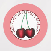 さくらんぼジャムゼリーが缶詰サワーさくらんぼを保存 ラベル (デザイン1)