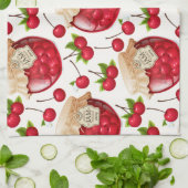 さくらんぼジャム キッチンタオル (折り畳み)