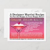 さくらんぼジュビリーマルティーニレシピはがき ポストカード (正面/裏面)