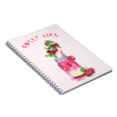 さくらんぼジュースカッコいいドリンク果実手帳 ノートブック (右側)