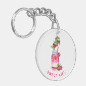 さくらんぼジュースクールドリンク果実用キーチェーン キーホルダー (正面左)