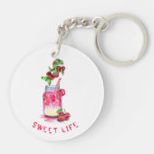 さくらんぼジュースクールドリンク果実用キーチェーン キーホルダー (裏面)