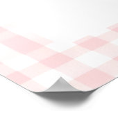 さくらんぼスイートストロベリーピンクボウ誕生日 ポスター (角)