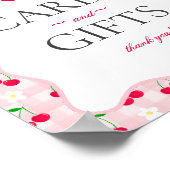 さくらんぼスイートピンクコケットジンガムカード&ギフト ポスター (角)