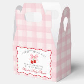 さくらんぼスイートピンクコケットベビーシャワー特典ボックス フェイバーボックス (オープン)