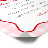 さくらんぼスイートピンクコケットボウアドバイスベビー ポスター (角)