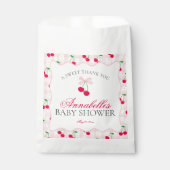 さくらんぼスイートピンクコケットボウベイビーシャワーデザート フェイバーバッグ (正面)