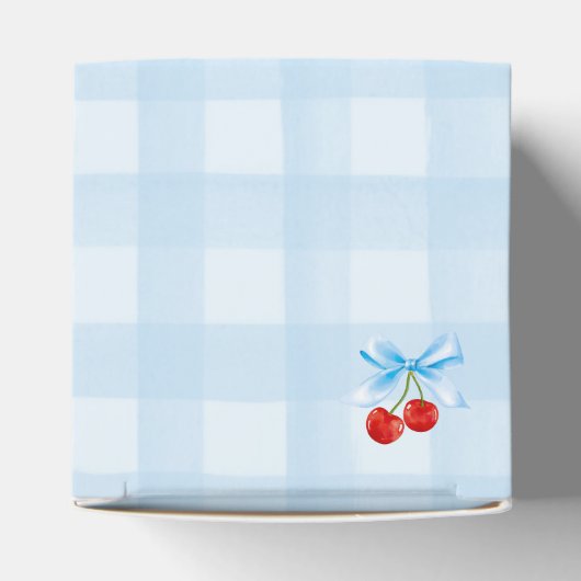 さくらんぼスイートブルーコケットベビーシャワーお気に入りボックス フェイバーボックス (上部)