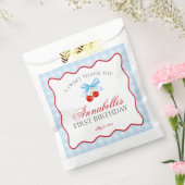 さくらんぼスイートブルーコケットボウ誕生日デザート フェイバーバッグ (封をした状態)