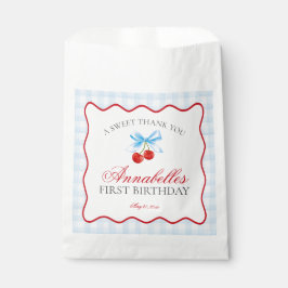 さくらんぼスイートブルーコケットボウ誕生日デザート フェイバーバッグ