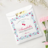 さくらんぼスイートブルーコケットボウ誕生日デザート フェイバーバッグ (封をした状態)