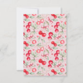 さくらんぼスイートベビーシャワーサンキューカード サンキューカード (裏面)