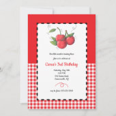 さくらんぼスウィートバースデーパーティー 招待状 (正面)