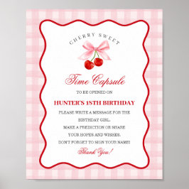 さくらんぼスウィートピンクコケットボウジンガタイムカプセル ポスター