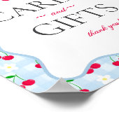 さくらんぼスウィートブルーコケットギンガムカード&ギフト ポスター (角)