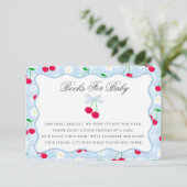 さくらんぼスウィートブルーコケットベビーカード用のボウブック エンクロージャーカード (スタンド正面)