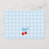 さくらんぼスウィートブルーコケットボウブライダルレジストリ エンクロージャーカード (裏面)