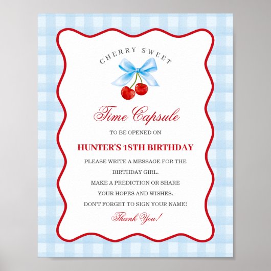 さくらんぼスウィートブルーコケットボーギンガタイムカプセル ポスター (正面)