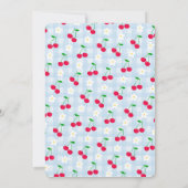 さくらんぼスウィートブルーコケットボーギンガムベビーシャワー 招待状 (裏面)