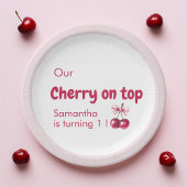 さくらんぼスウィートレッド&ピンクバースデーパーティー ペーパープレート