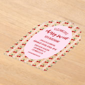 さくらんぼスウィート誕生日 アクリル招待状 (レイダウン)