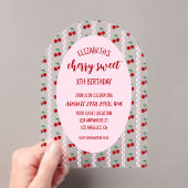 さくらんぼスウィート誕生日 アクリル招待状 (インサイチュ (ポータブル))
