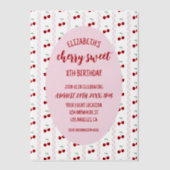 さくらんぼスウィート誕生日 ベラム紙招待状 (正面)