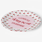 さくらんぼスウィート誕生日 ペーパープレート (アングル)