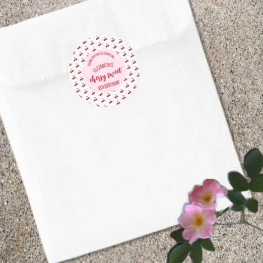 さくらんぼスウィート誕生日 ラウンドシール