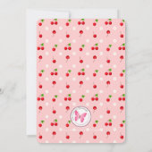 さくらんぼスウィート誕生日 招待状 (裏面)