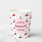さくらんぼスウィート誕生日 紙コップ (正面)