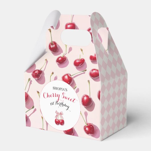 さくらんぼスウィート1歳の誕生日 フェイバーボックス (正面サイド)