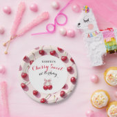 さくらんぼスウィート1歳の誕生日 ペーパープレート (パーティー)